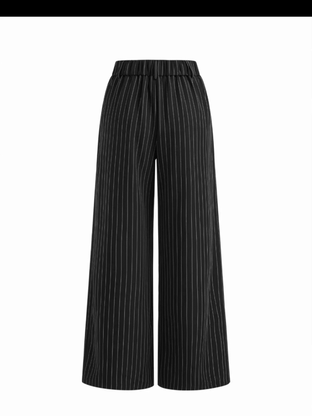 NWOT Mid Rise Stripe Pleated Wide Leg Trousers - Picture 7 of 9